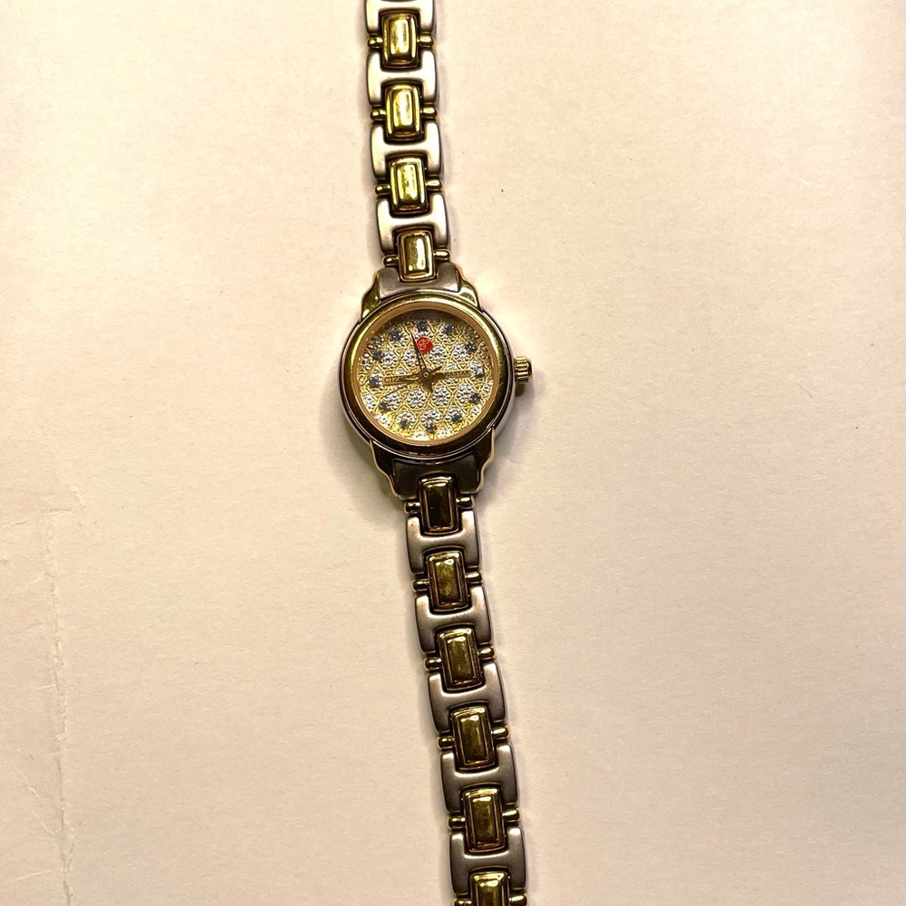 Vintage Cizer Gold-Tone Watch with Crystal Dial